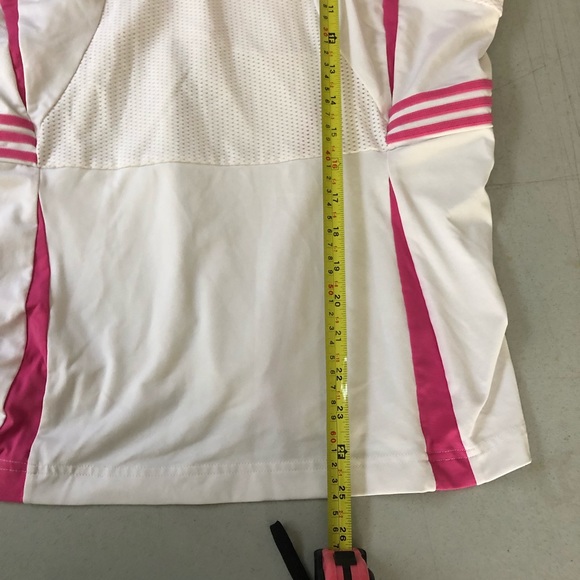 ADIDAS CLIMACOOL GOLF POLO  SHIRT XL WHITE PINK - Picture 5 of 6